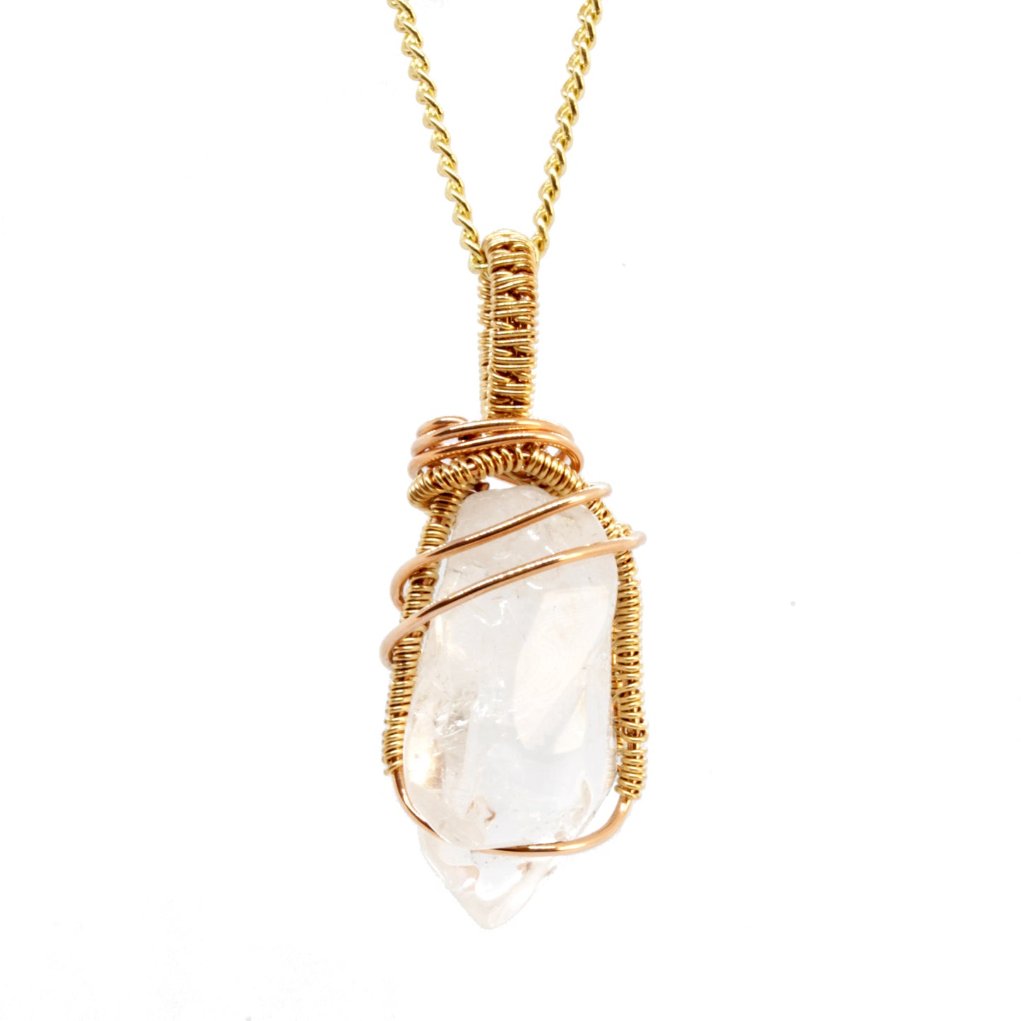 Clear Quartz ~ 14k Yellow & Rose Gold Fill