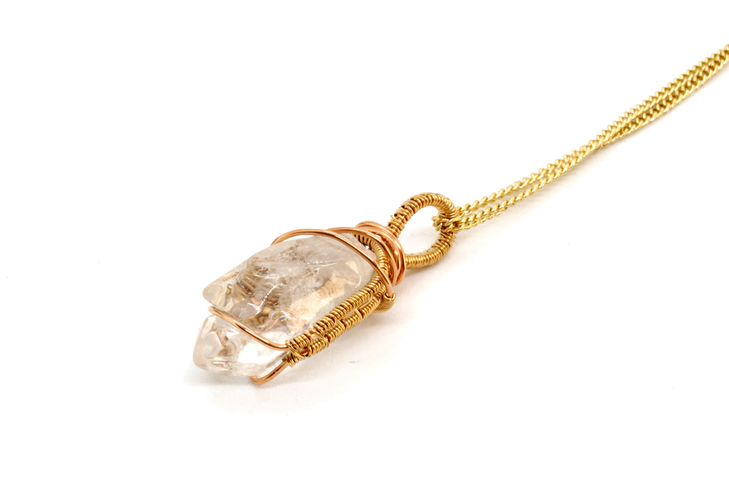 Clear Quartz ~ 14k Yellow & Rose Gold Fill