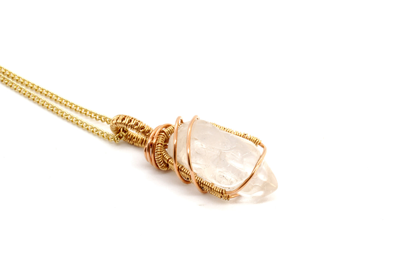 Clear Quartz ~ 14k Yellow & Rose Gold Fill