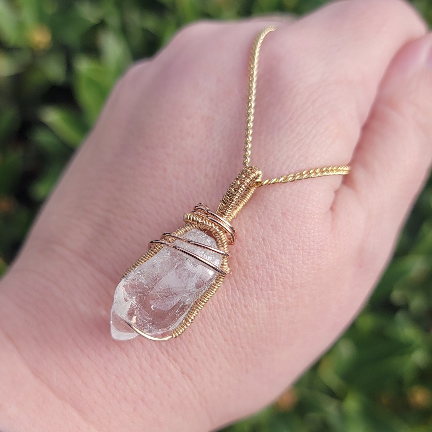 Clear Quartz ~ 14k Yellow & Rose Gold Fill