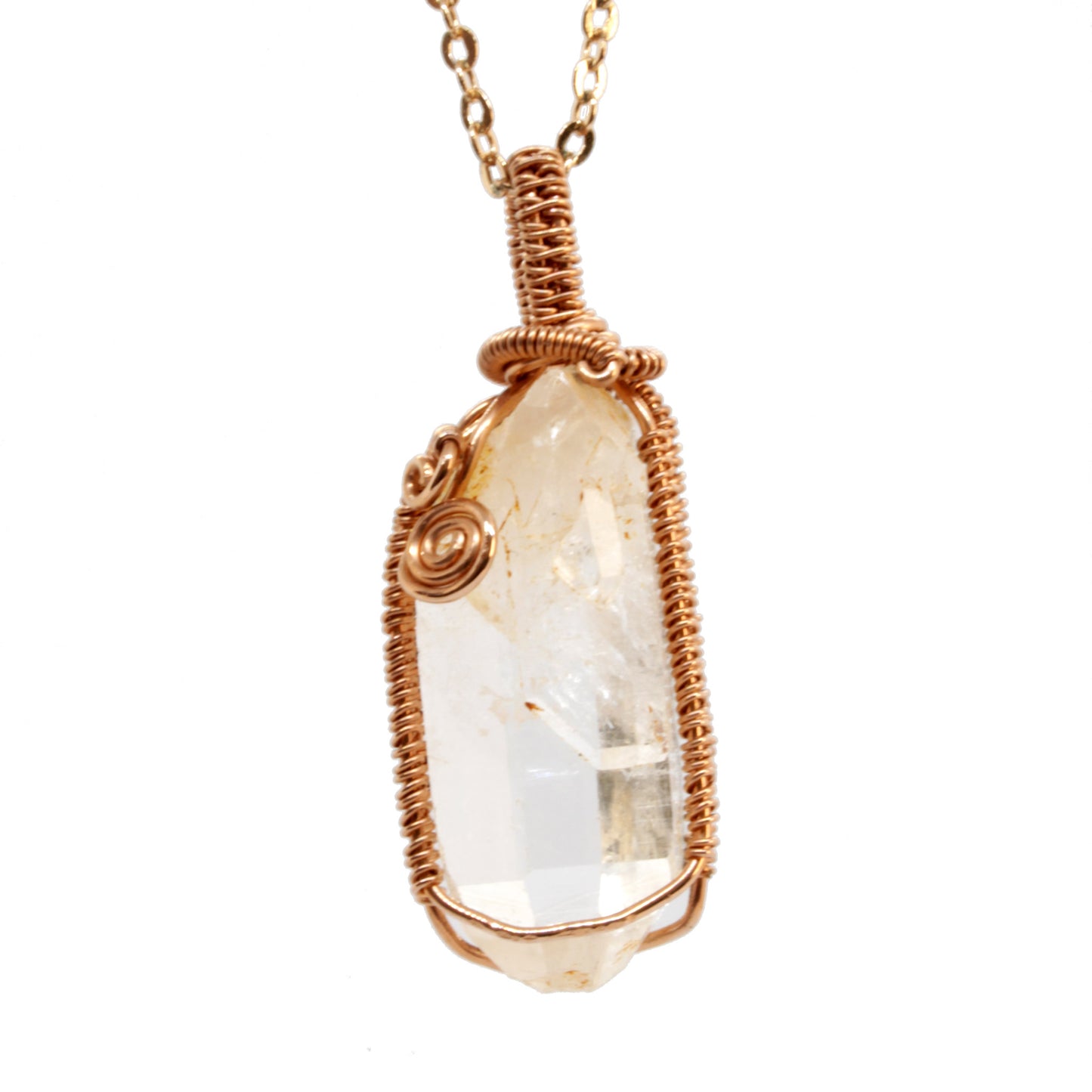 Clear Quartz ~ Rose Gold Fill