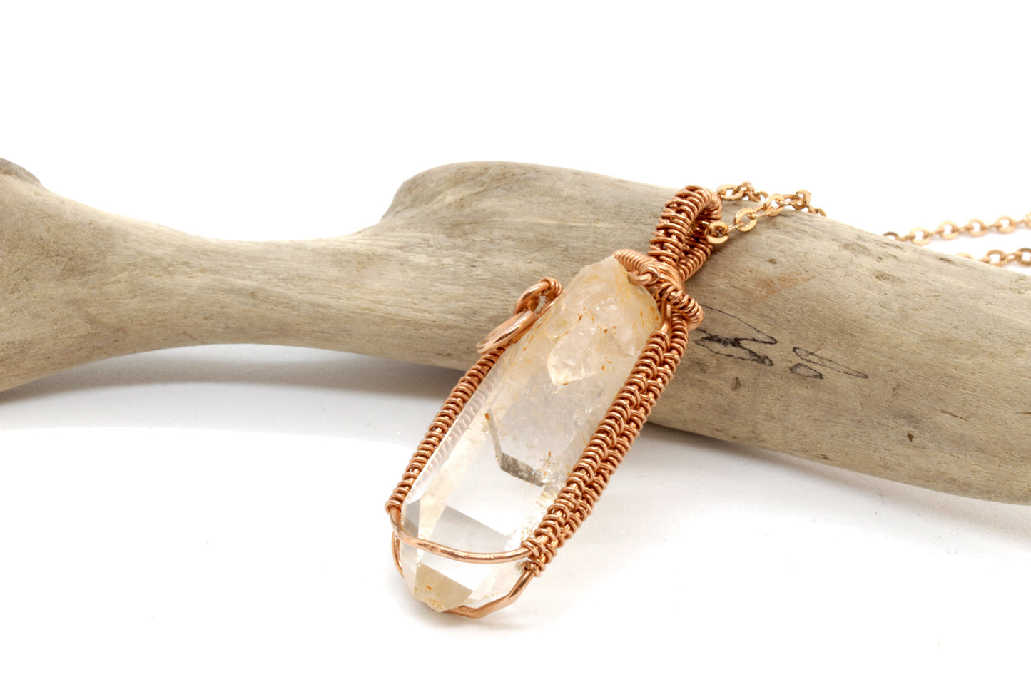 Clear Quartz ~ Rose Gold Fill