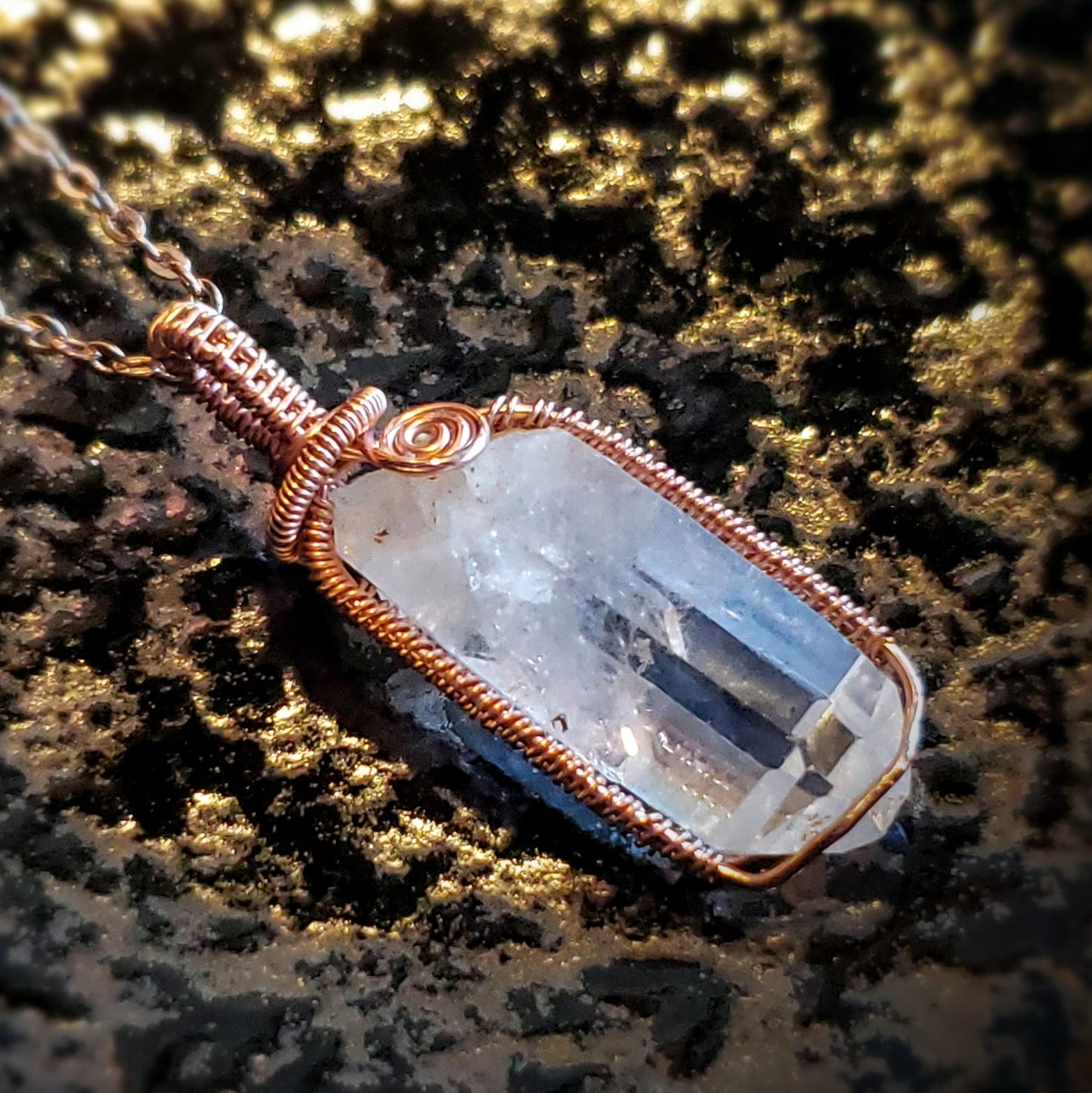 Clear Quartz ~ Rose Gold Fill