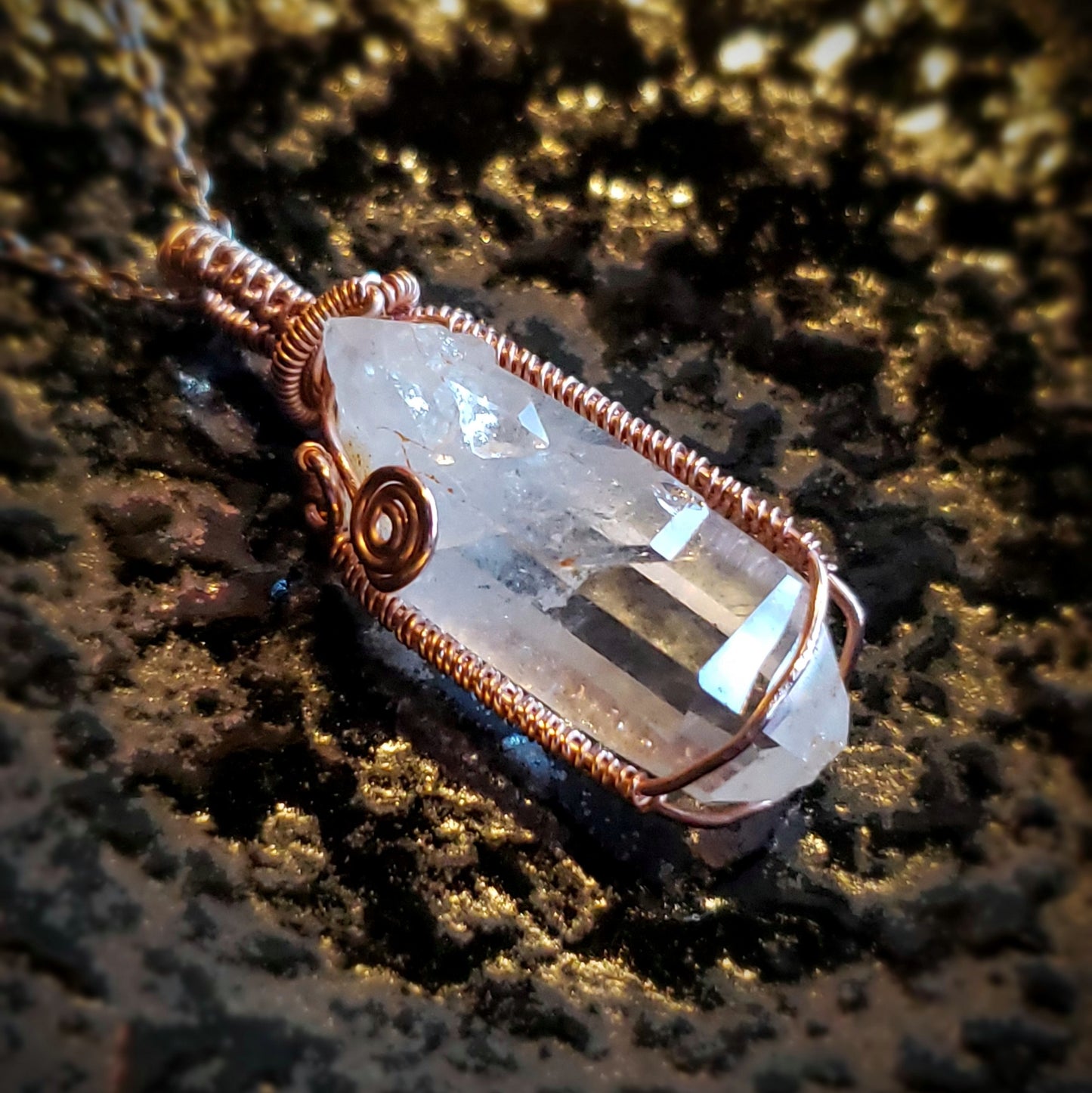 Clear Quartz ~ Rose Gold Fill