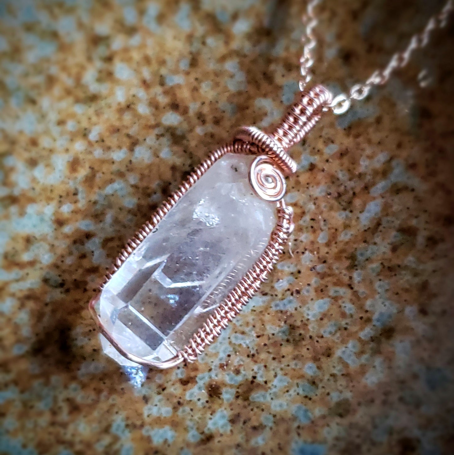 Clear Quartz ~ Rose Gold Fill